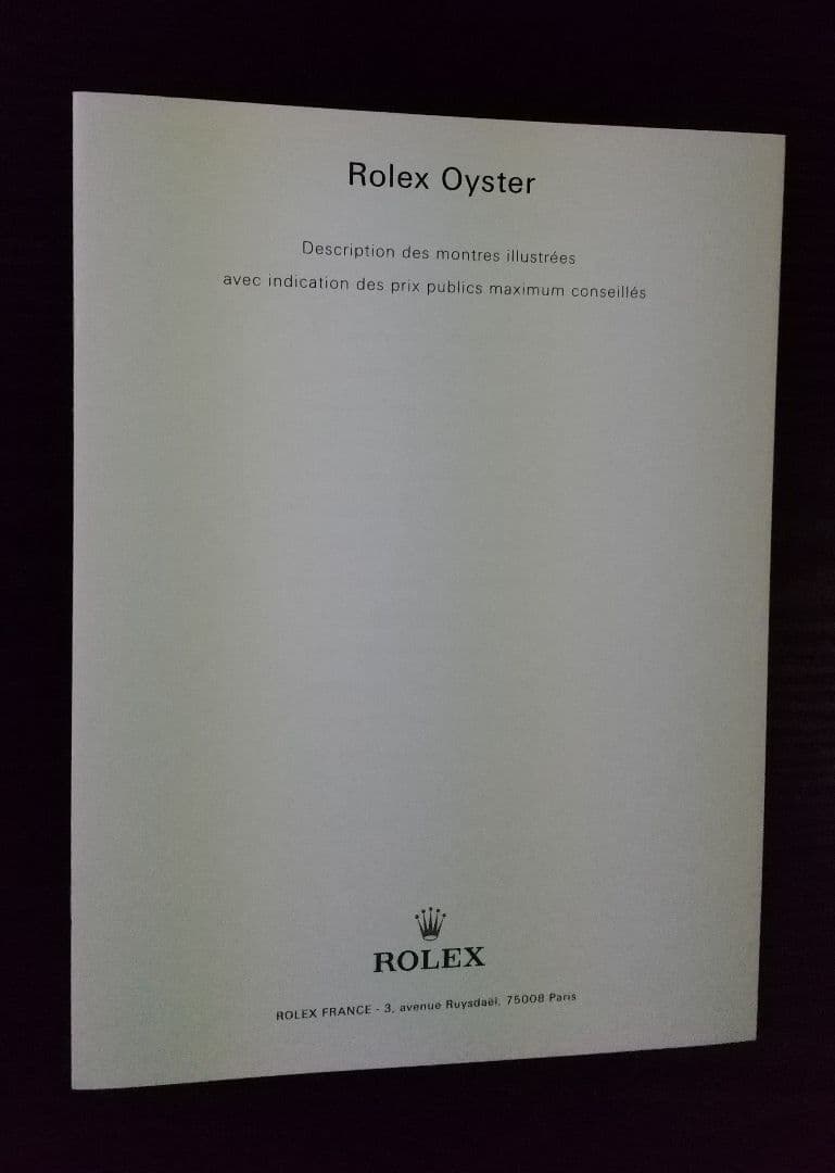 ロレックス 2003・2007・2019仏語・日本語冊子ROLEX