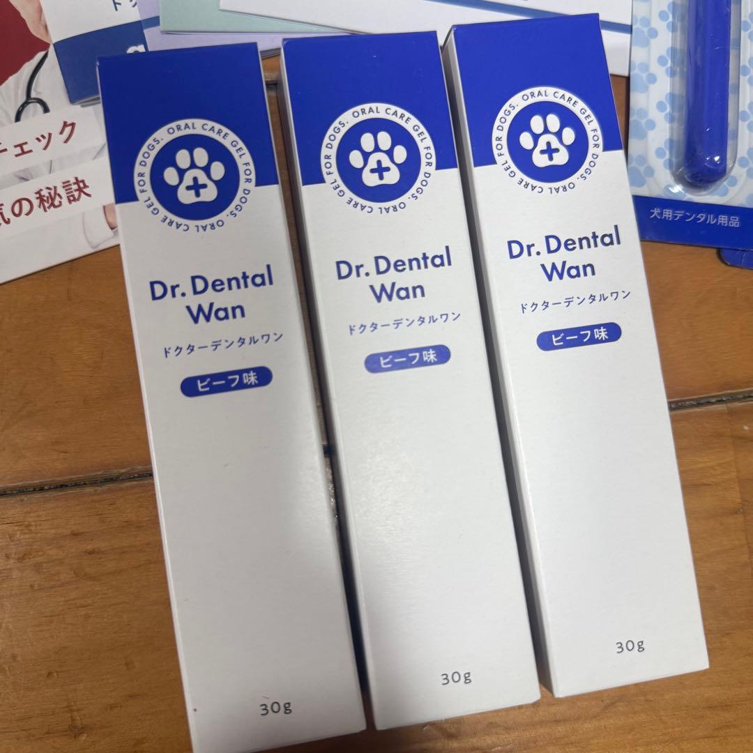 犬用デンタルケアセット Dr.Dental Wan 歯磨きジェル3本歯ブラシ