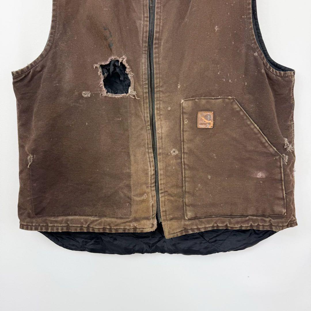 Carhartt カーハート 裏地キルティング ダック地 ベスト S105b