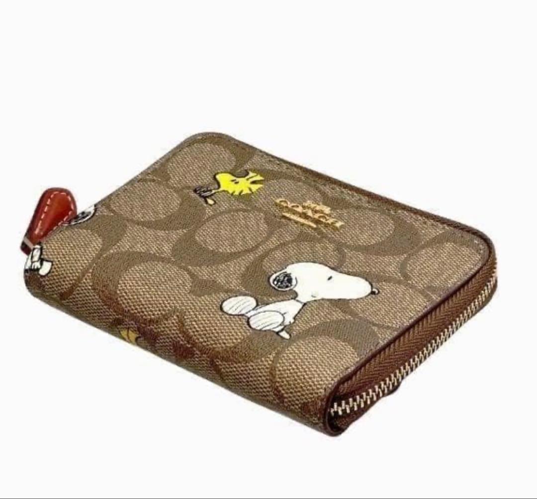 セ*ー様 コーチ COACH×スヌーピーシグネチャーコンパクトウォレット