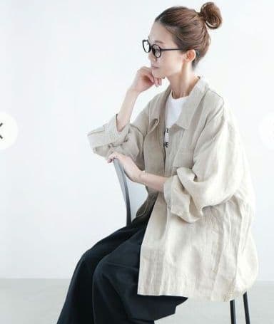 24ss solamonat poche リネン ミリタリー ジャケット