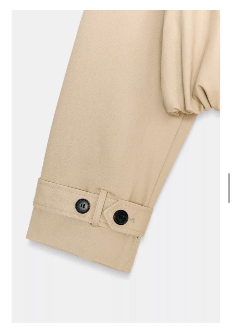 ZARA ショートバルーントレンチコート　Sサイズ　新品未使用品　タグ付き