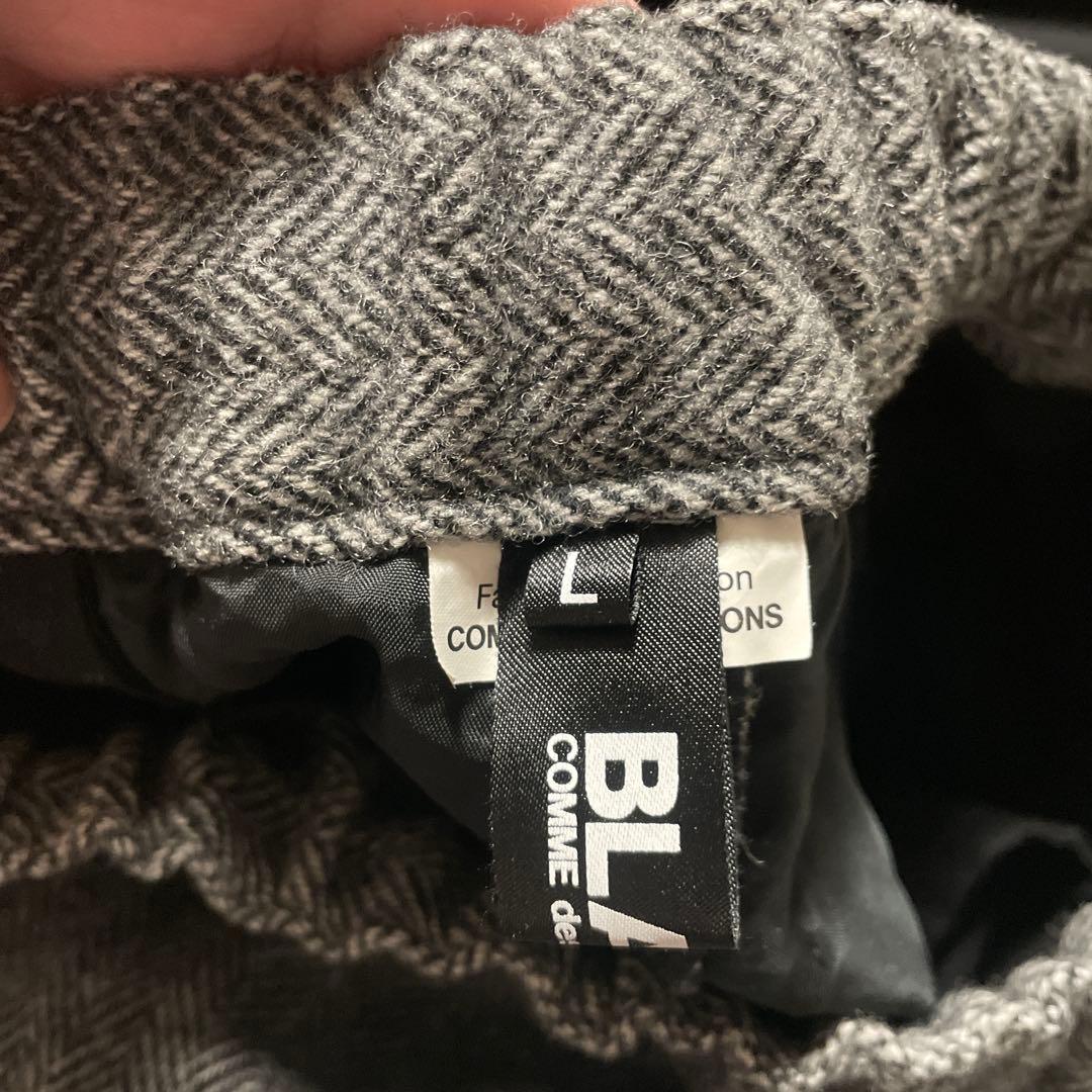 ブラックコムデギャルソン ウールツイード ペンギン サルエルパンツ black