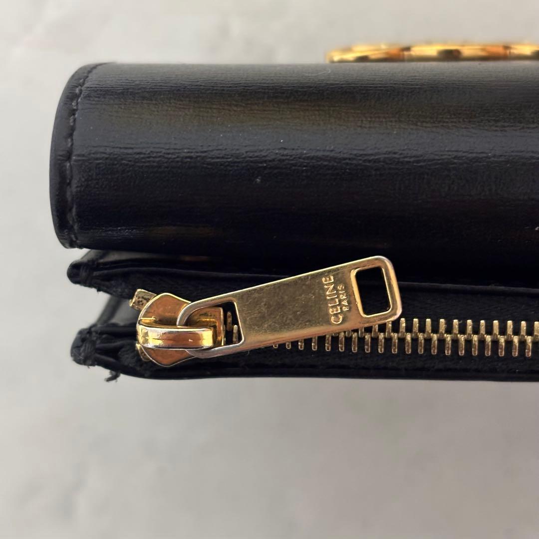 CELINE スモール フラップウォレット トリオンフ ブラック