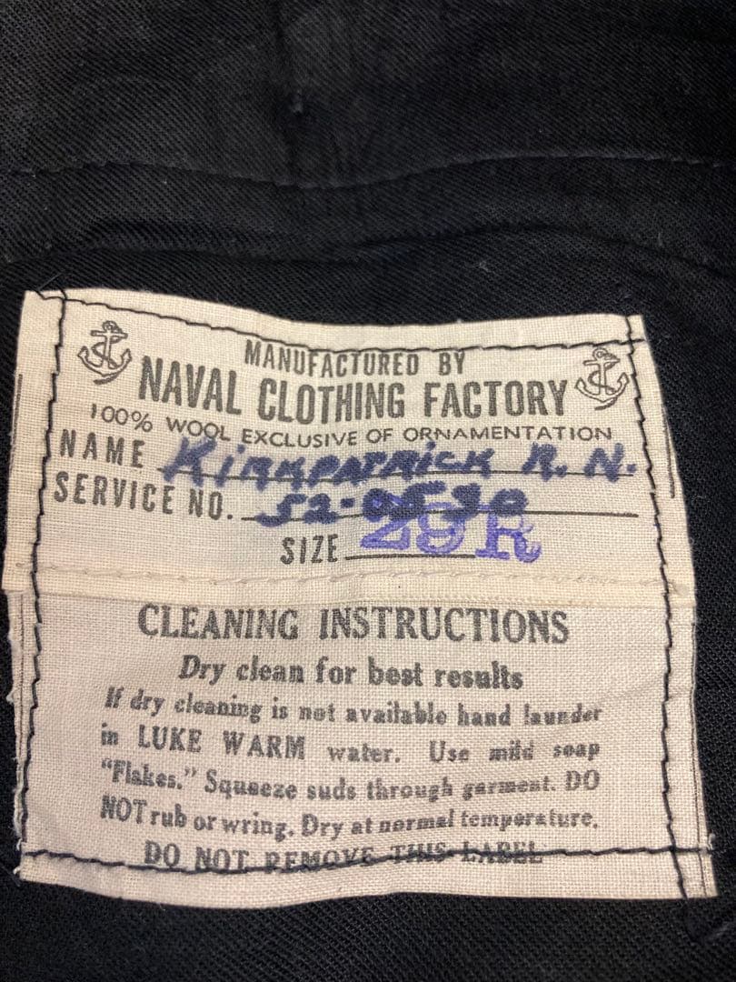 US NAVY 50s セーラーパンツ　巻きパンツ　ヴィンテージ　ウール　29R