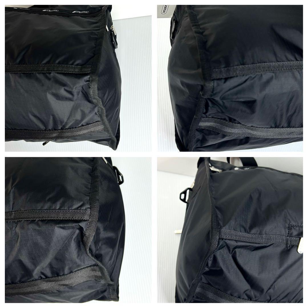 新品☆レスポートサック ボストンバッグ ショルダー ブラック シンプル 無地