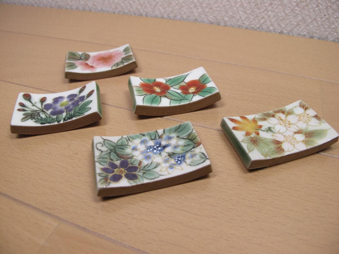 陶あん　京焼　清水焼　箸置き　５個セット　②
