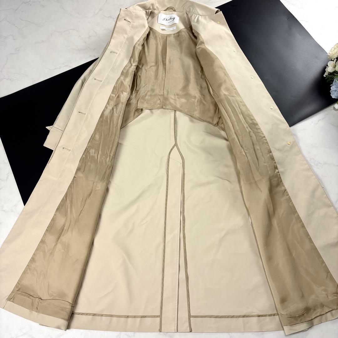 美品✨レリタージュ マルティニーク ハイカウントオックス ステンカラーコート 春