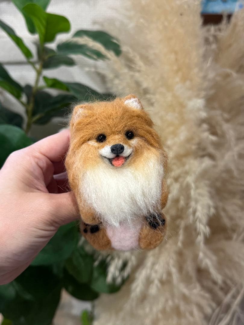 クリップペット　ポメラニアン　うちの子　羊毛フェルト　マスコット　犬　ペット