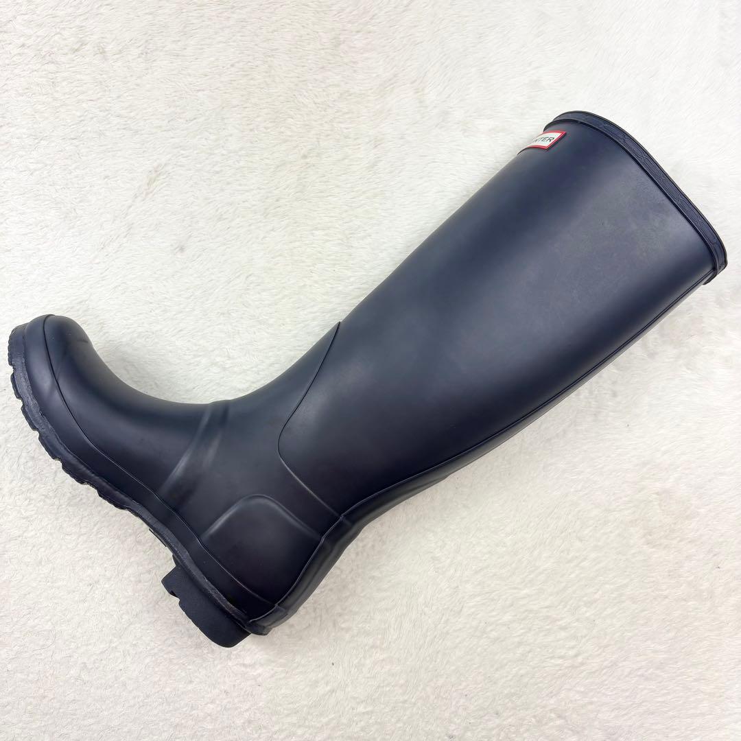 ハンター WOMENS ロングブーツ レインブーツ 英国製 ネイビー 24㌢