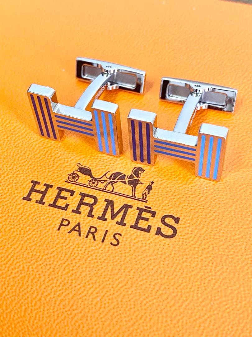 HERMES エルメス クイズ レインボー Hロゴ カフリンクス カフス ボタン