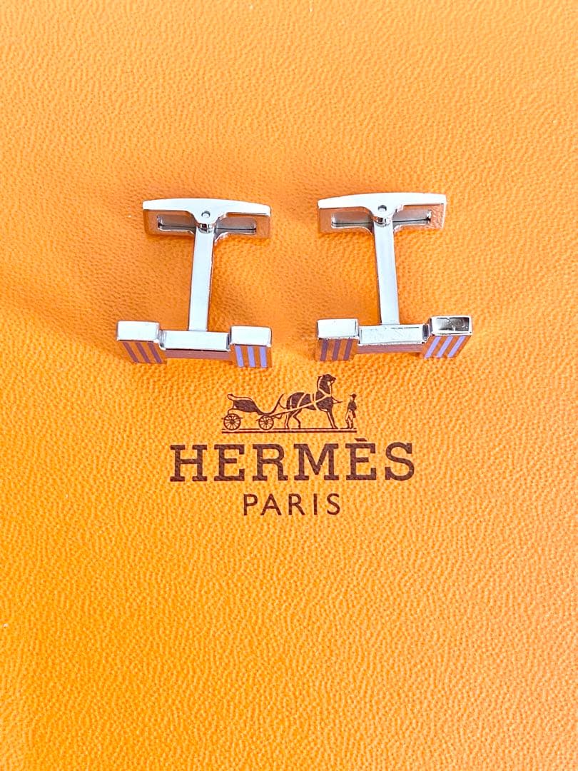 HERMES エルメス クイズ レインボー Hロゴ カフリンクス カフス ボタン