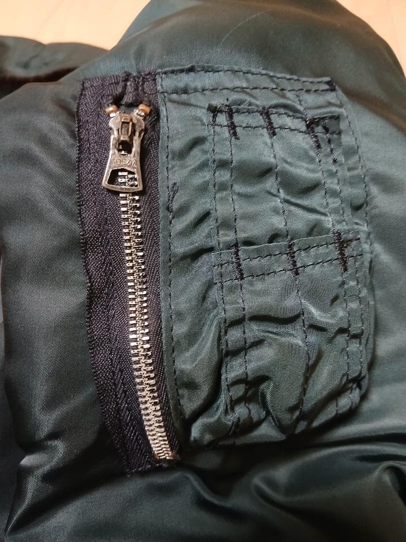 ☆美品 80s アルファ ALPHA MA-1 USA製 XL ネイビー