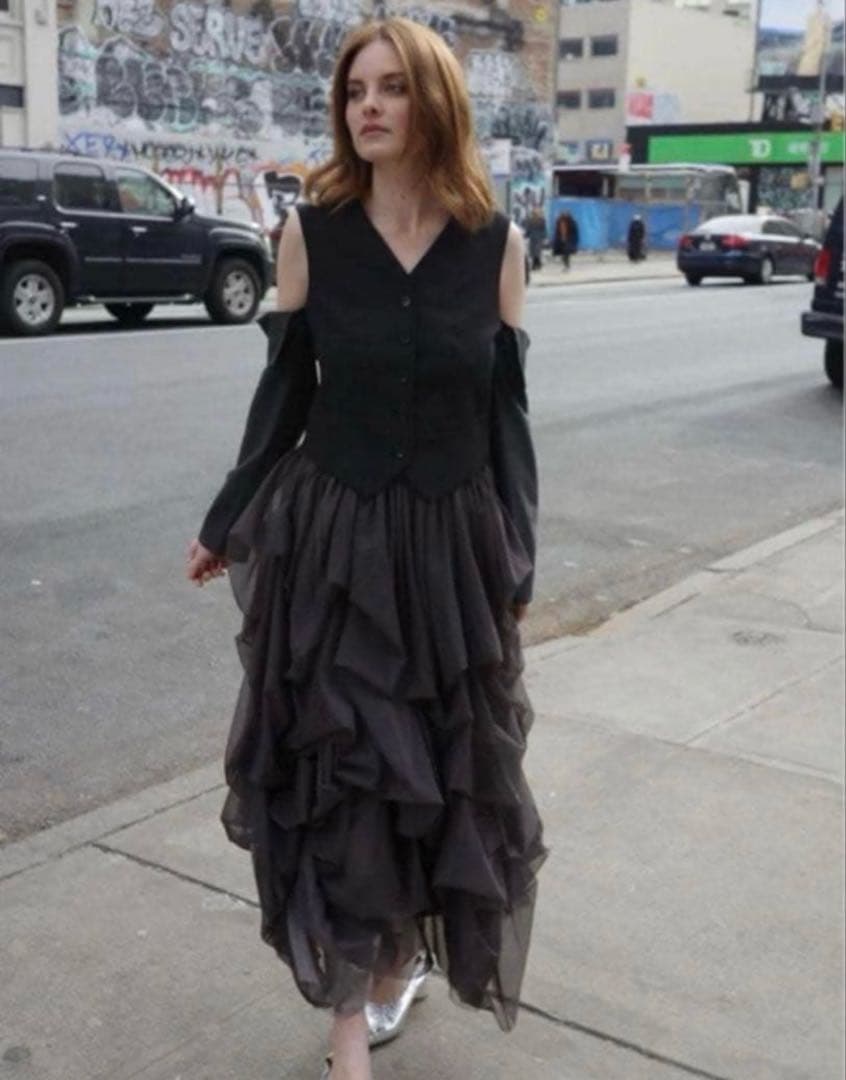 新品　THE TOE Iris Tulle Skirt グレー