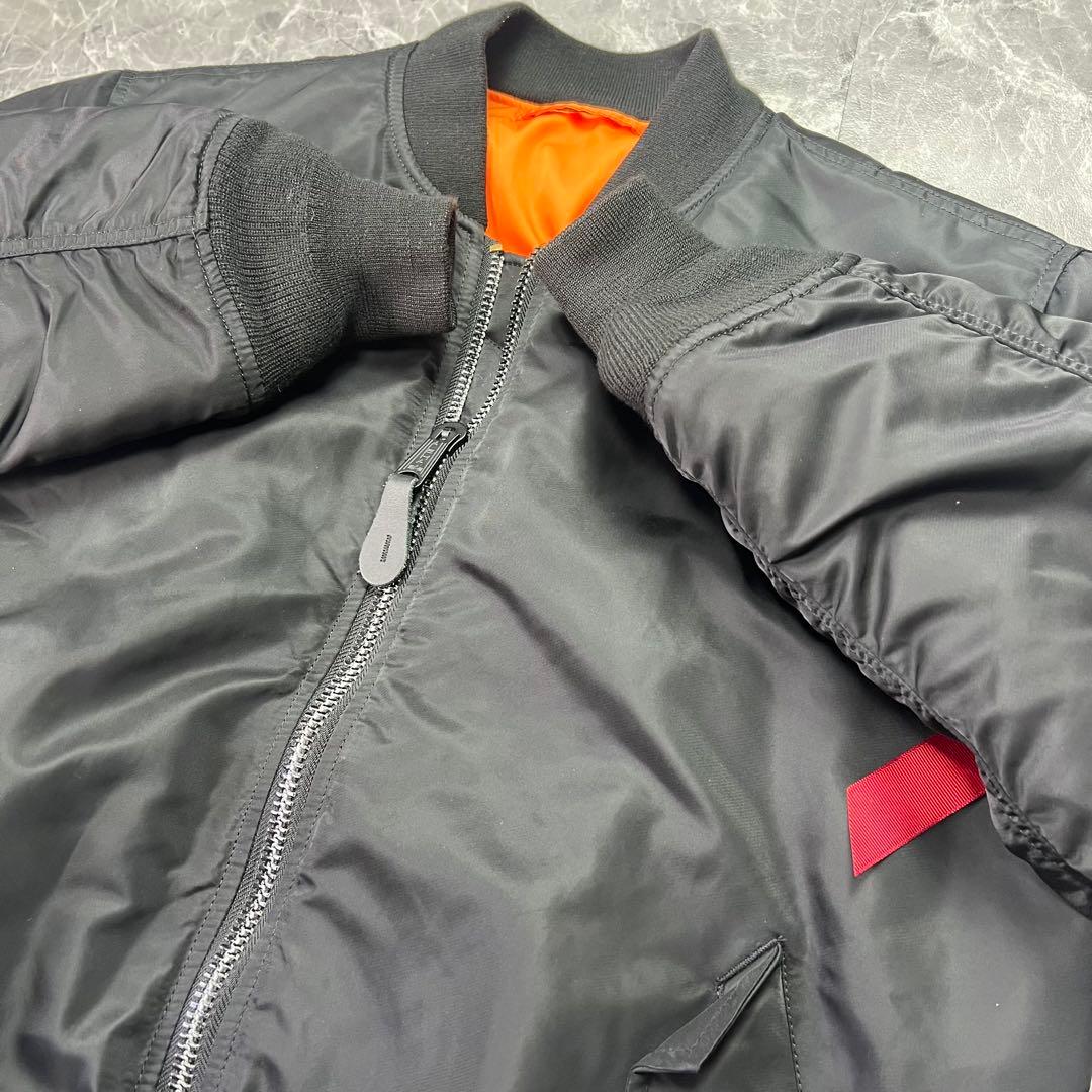 極美品　アルファ　MA-1 フライトジャケット　リバーシブル　M 黒　メンズ