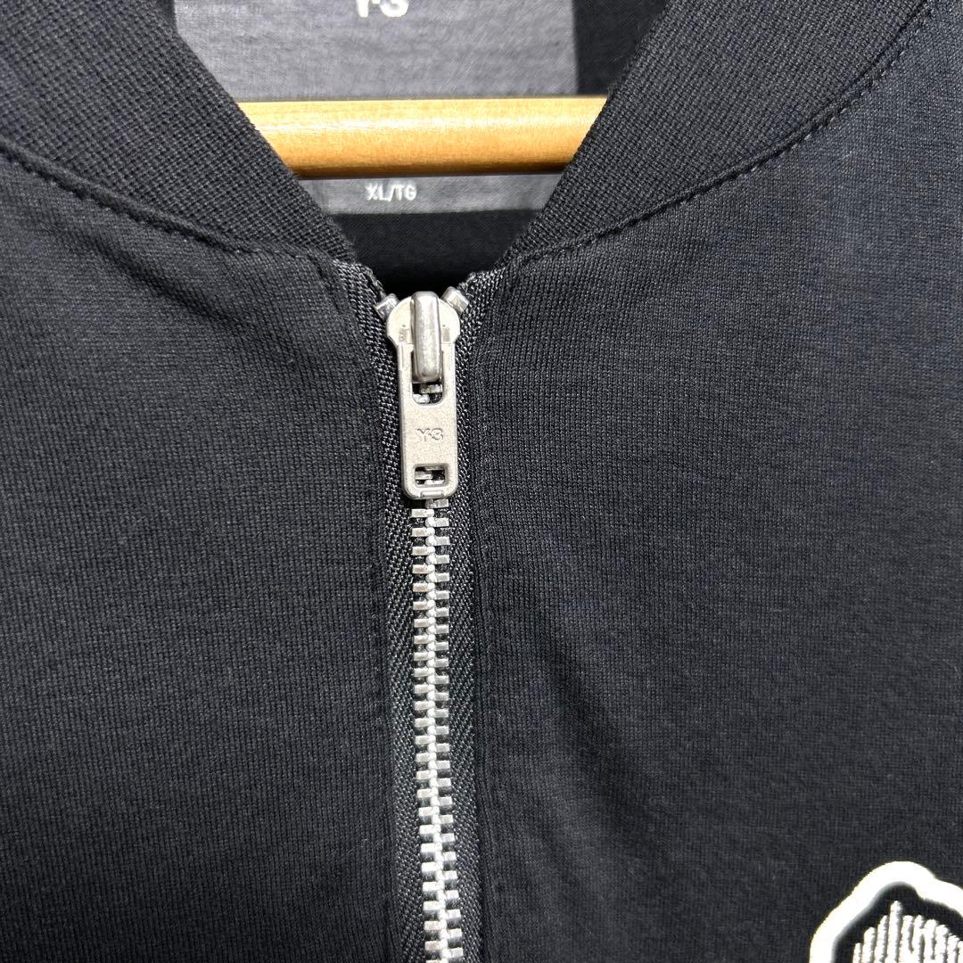 Y-3 ワイスリー 半袖カットソー Tシャツ ハーフジップ ブラック XL