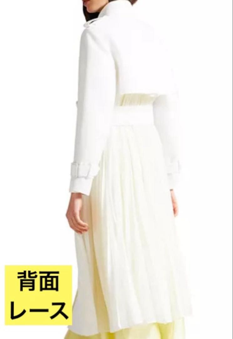 美品 テッドベイカー TEDBAKER ホワイト スプリングロングコート レース