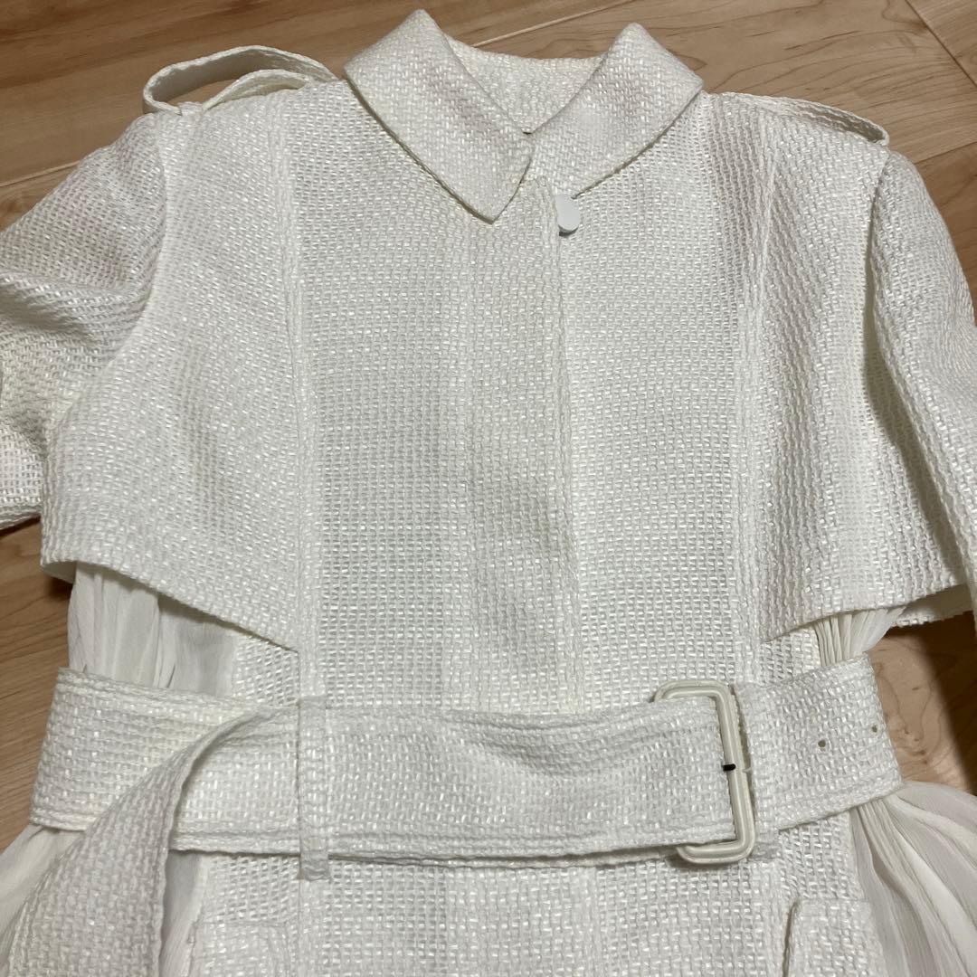 美品 テッドベイカー TEDBAKER ホワイト スプリングロングコート レース