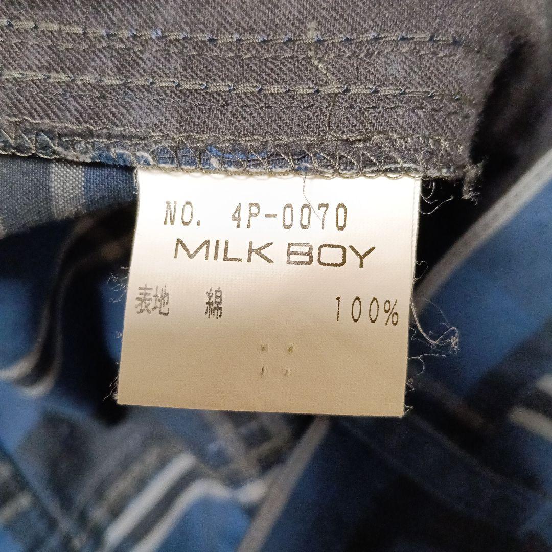 MILKBOY 大判フラップ付き タータンチェック柄ボンテージパンツ