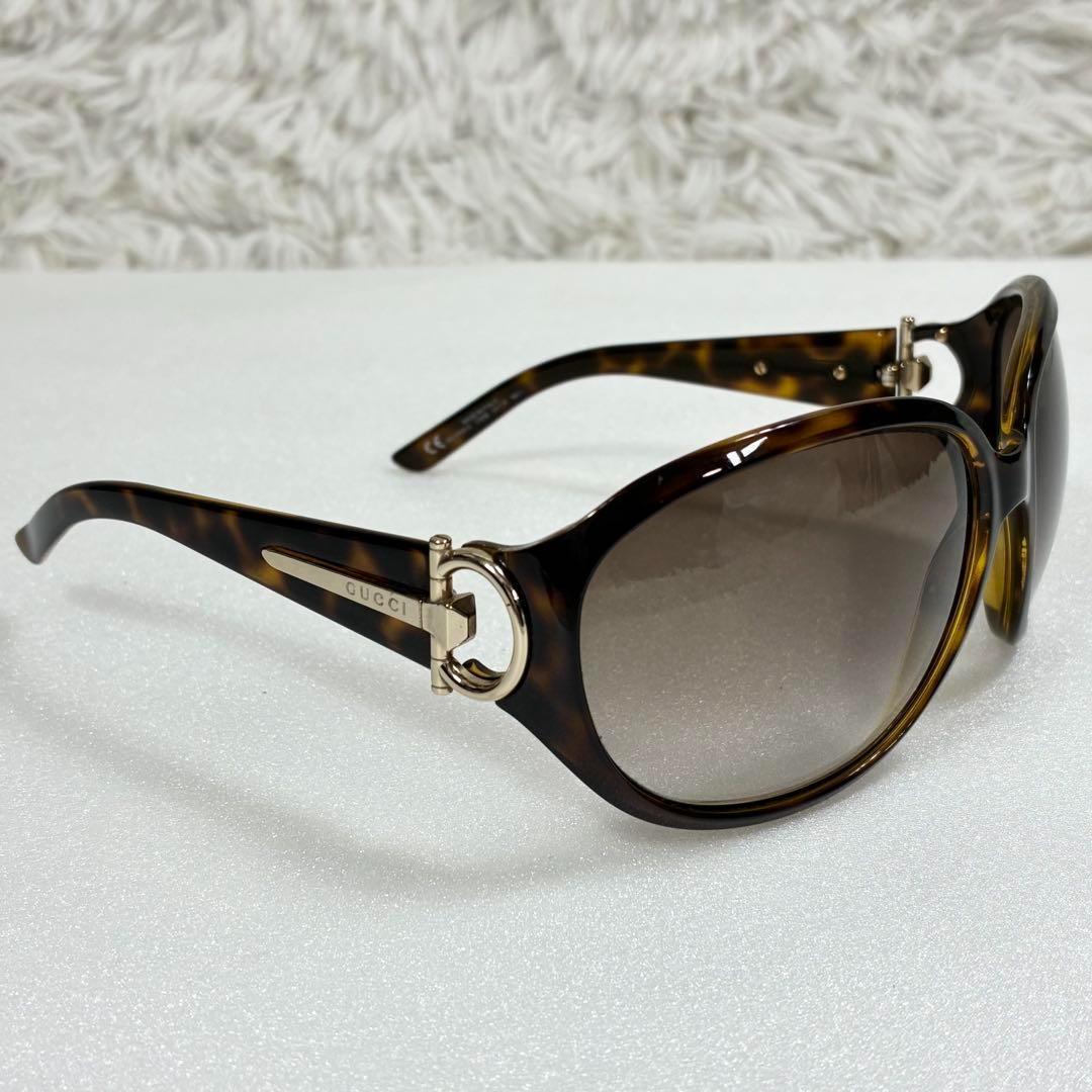 【人気】グッチ ホースビット サングラス デミ柄 べっ甲風 ブラウン GUCCI