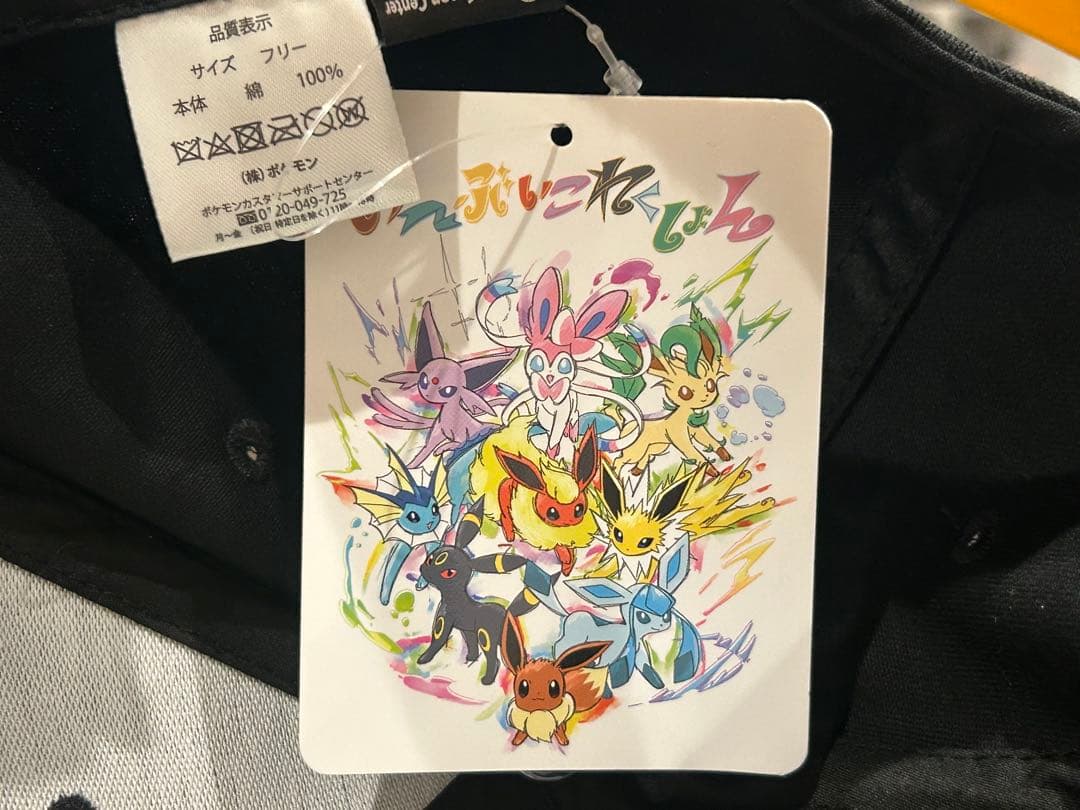 いーぶぃこれくしょん　ポケモン 黒 ブラッキー キャップ