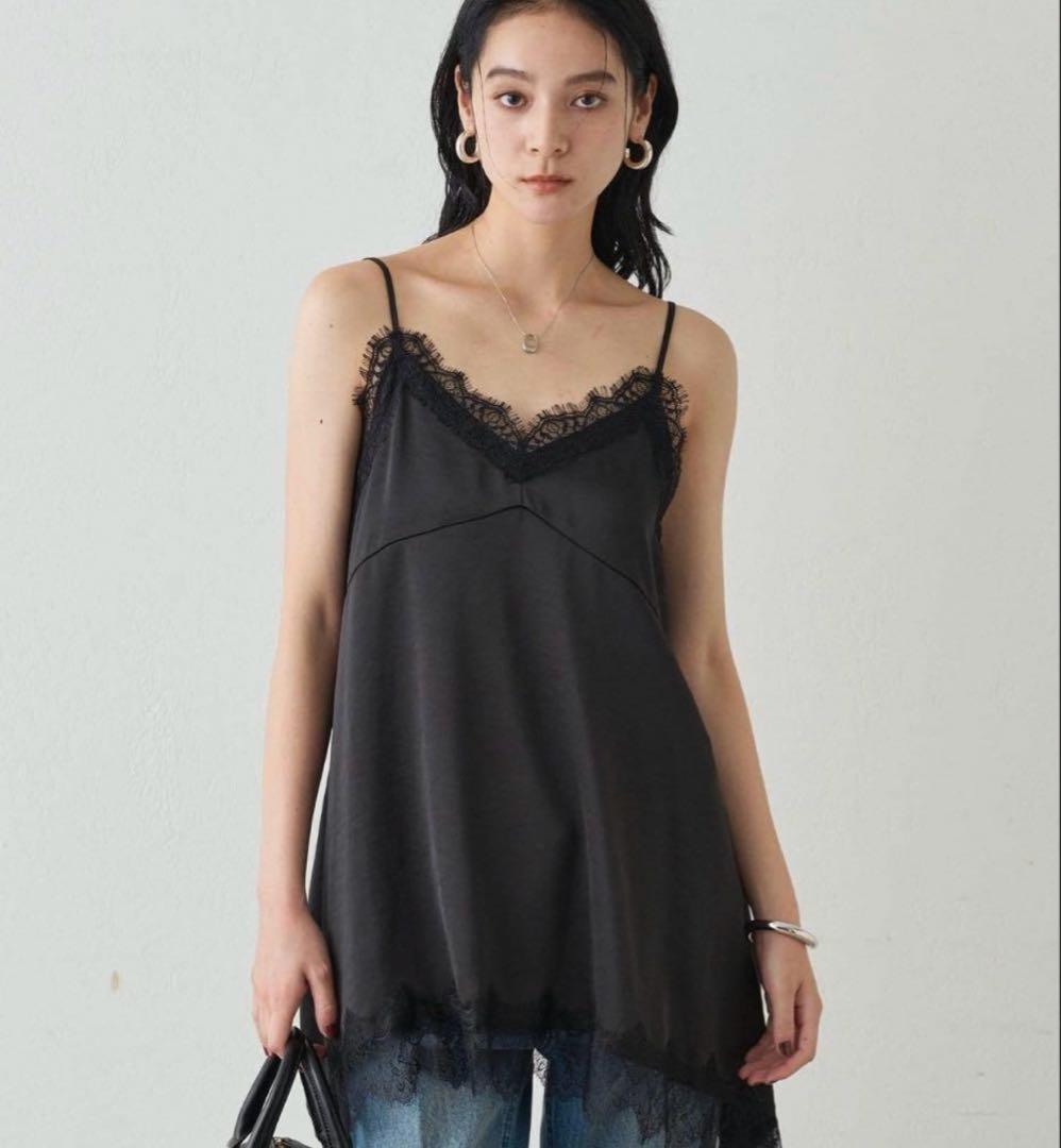 loungedress ラウンジドレス　レースキャミ