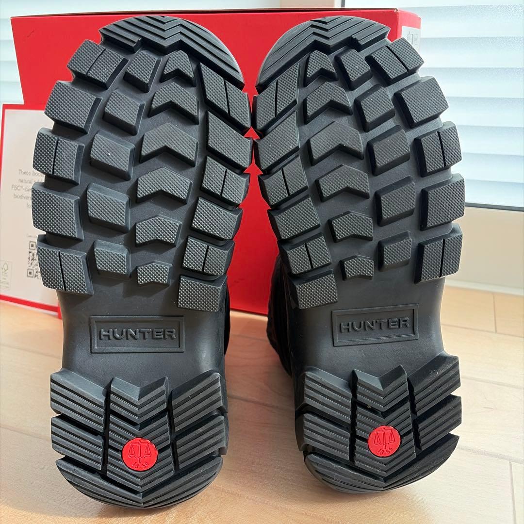 HUNTER スノーブーツ　25.0 ブラック