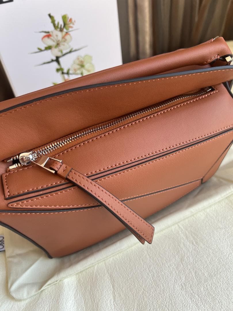 美品 ブラウン レザー ショルダーバッグ