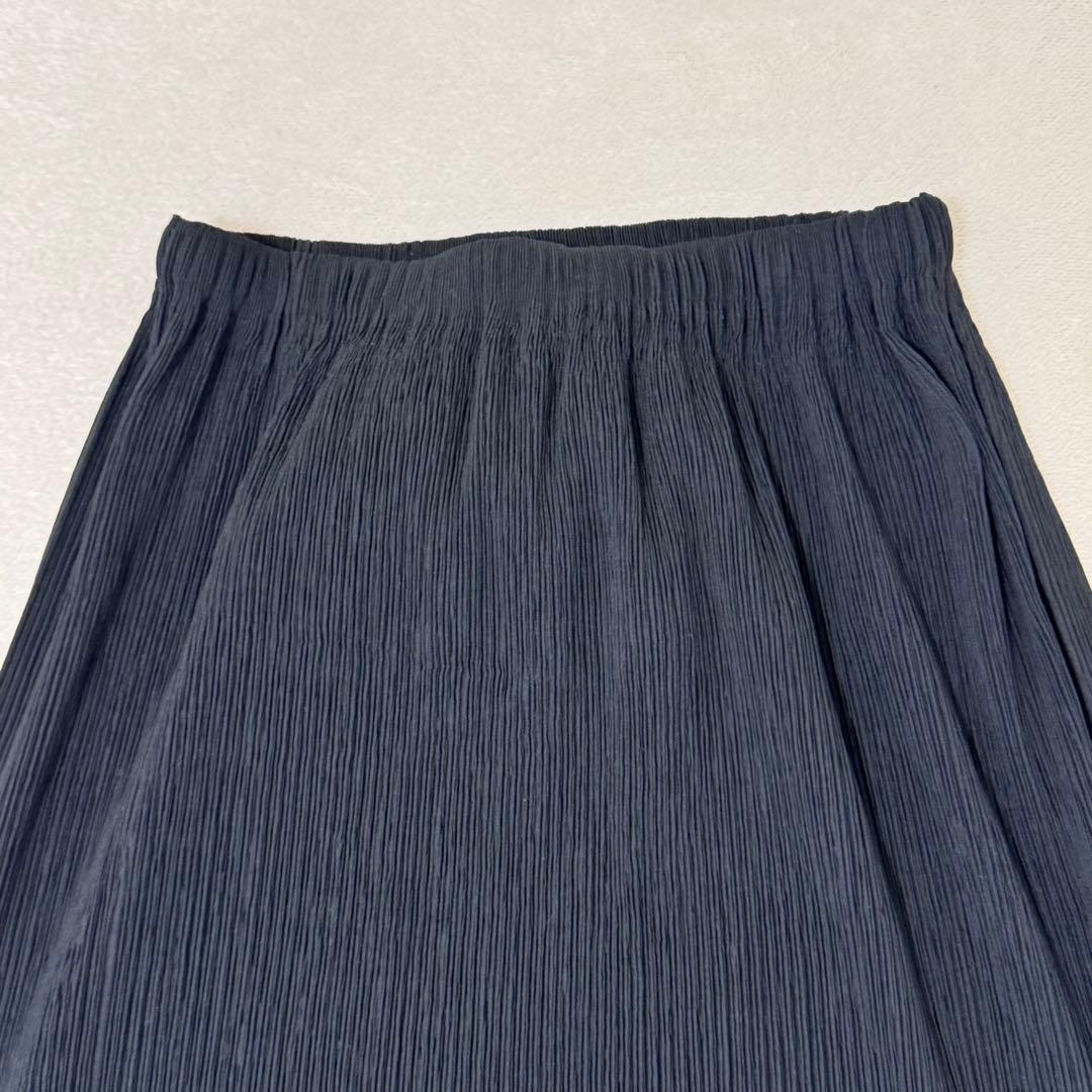極美品✨ISSEY MIYAKE プリーツ　ロングスカート　ブラック　Mサイズ