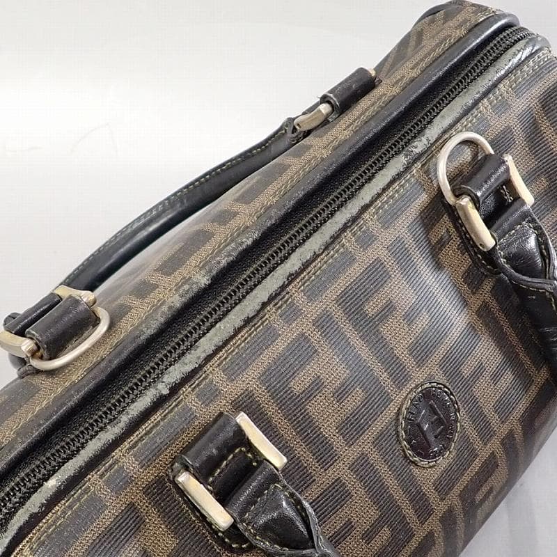 RU-5951　フェンディ　FENDI ズッカ柄　ミニボストン　PVC