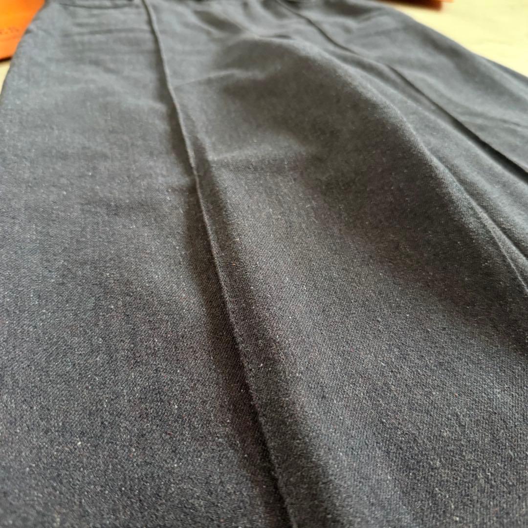 極美品★HERMES デニムパンツ レザーベルトチャーム付き センタータック34