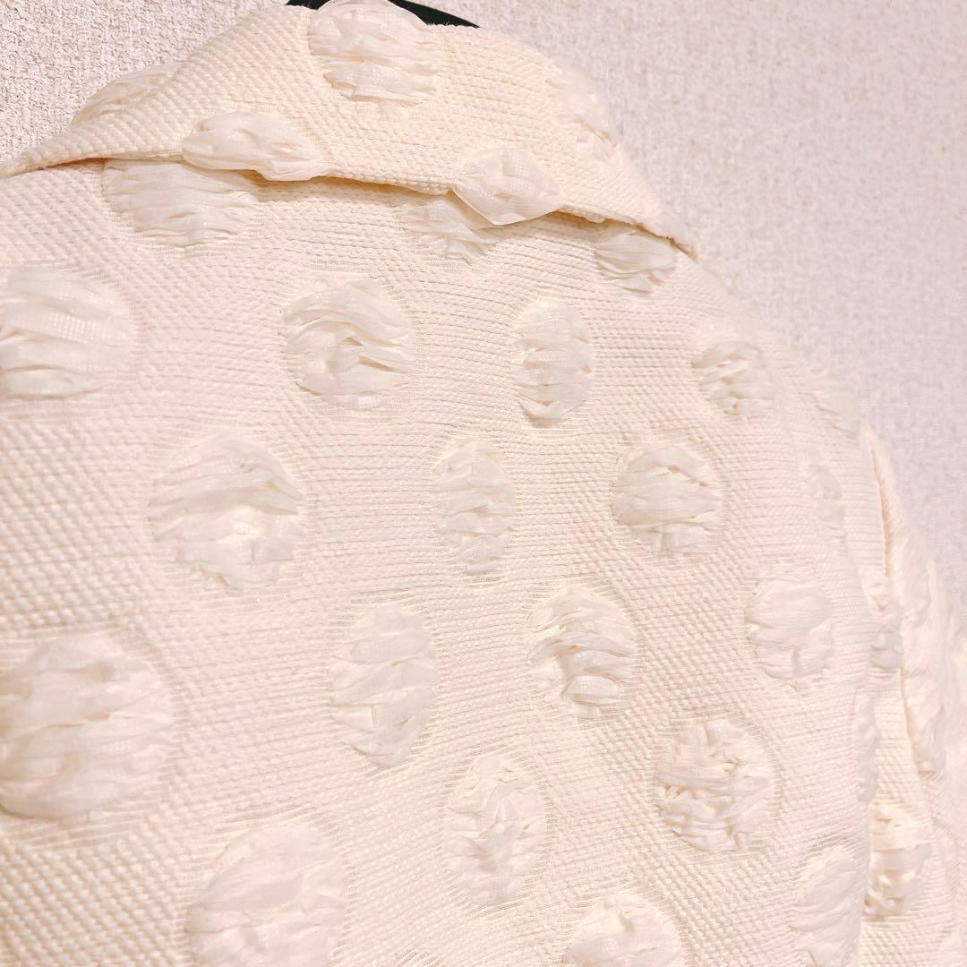 René TISSUE ボレロ ジャケット ドット モチーフ サマー ツイード