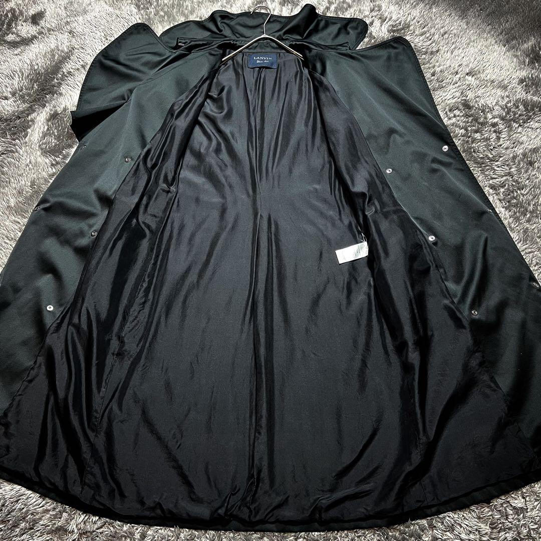 LANVIN ランバン シルク100% トレンチコート M相当 リボン 美品