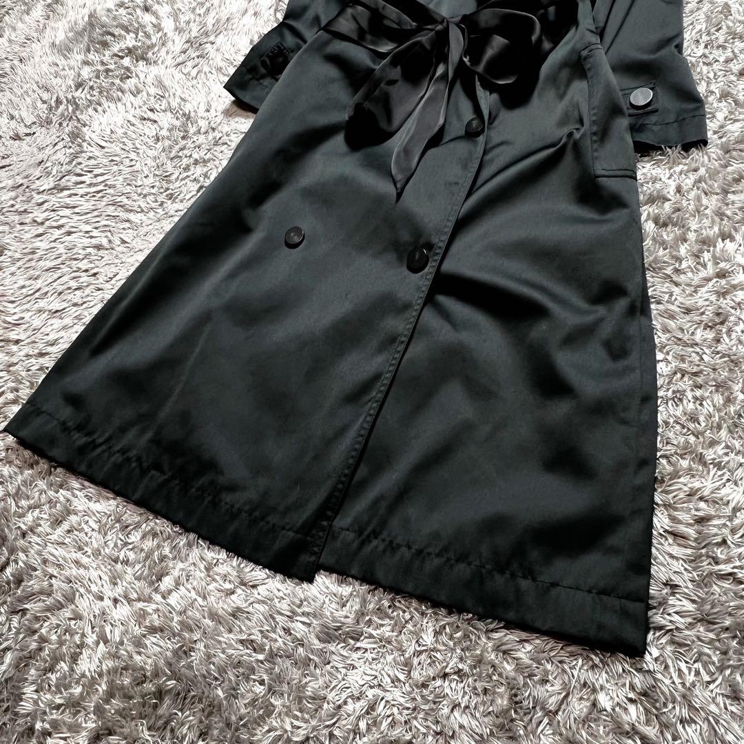 LANVIN ランバン シルク100% トレンチコート M相当 リボン 美品