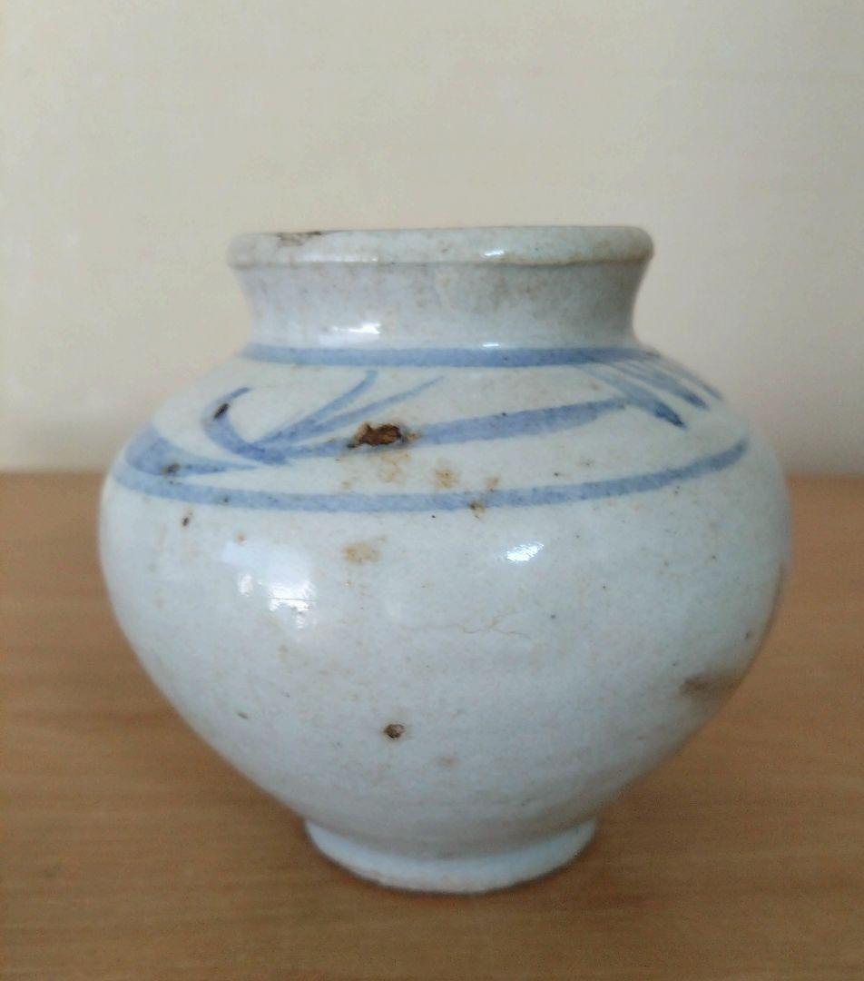 李朝染付小壺　古美術　李朝 小壺