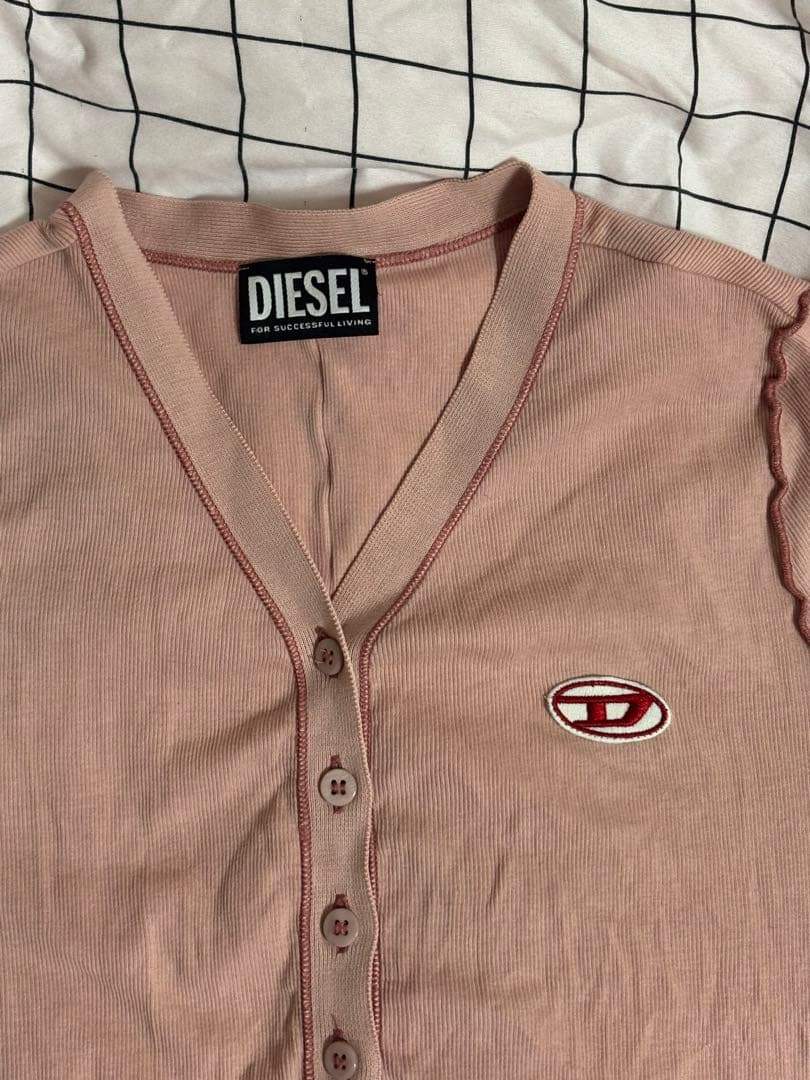 DIESEL カーディガン リブ コットン トップス