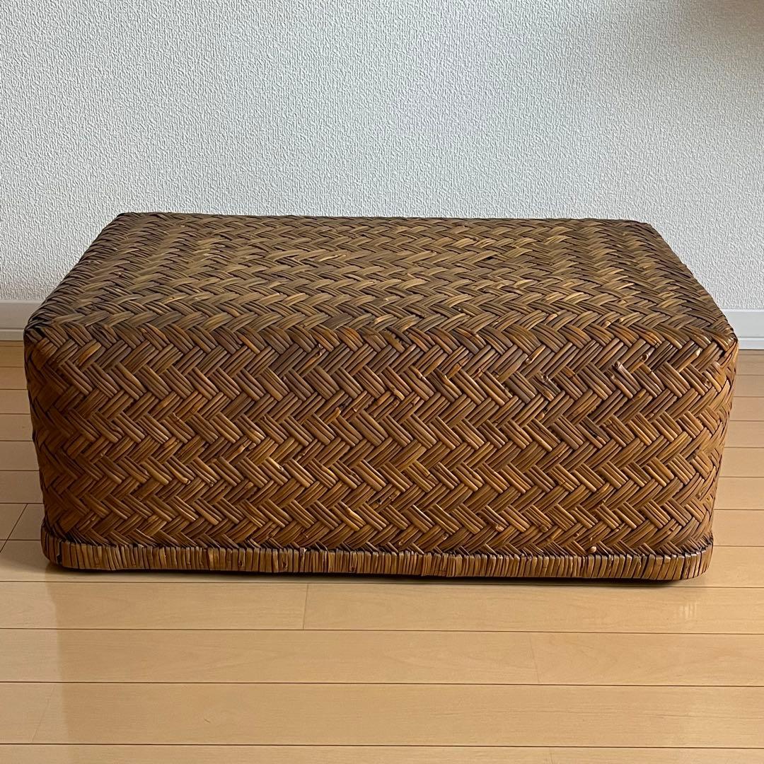 美品✨竹行李　古道具　アンティーク竹籠　収納カゴ昭和レトロ