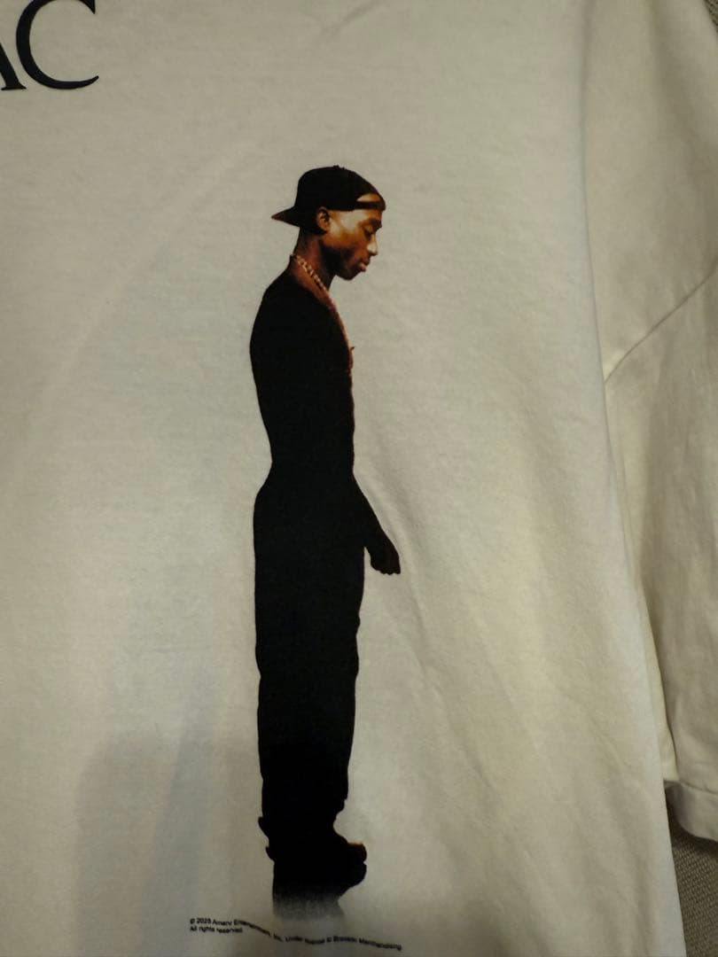 2PAC プリント Tシャツ ホワイト