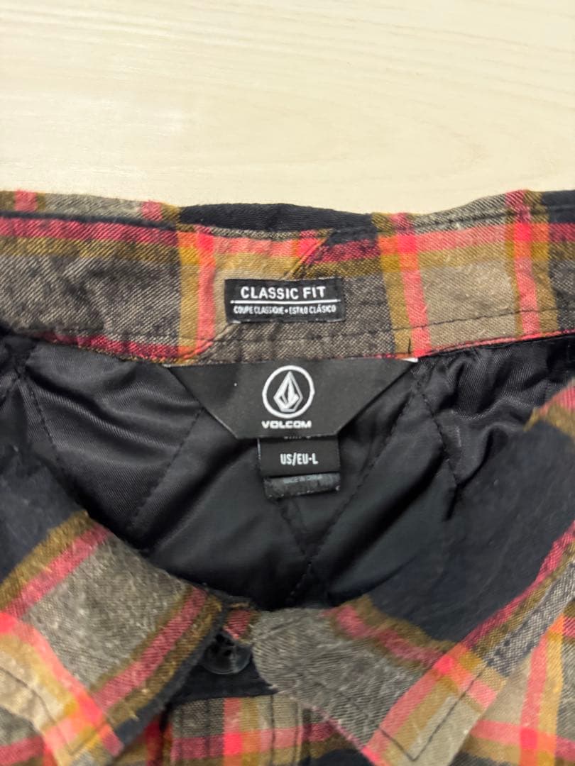 VOLCOM シャツ チェック ダウン L