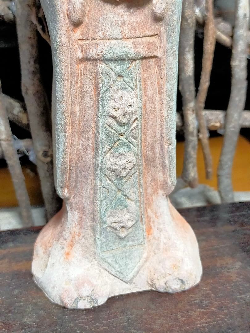 ♥時代♥　中国　婦人俑　三彩　発掘品　①　出土品　骨董　古玩