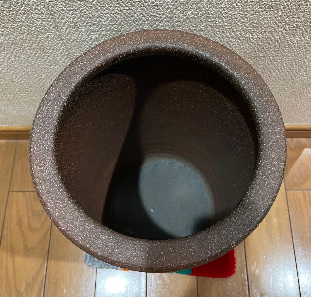 信楽焼　ブラウン 陶器製 傘立て　新品