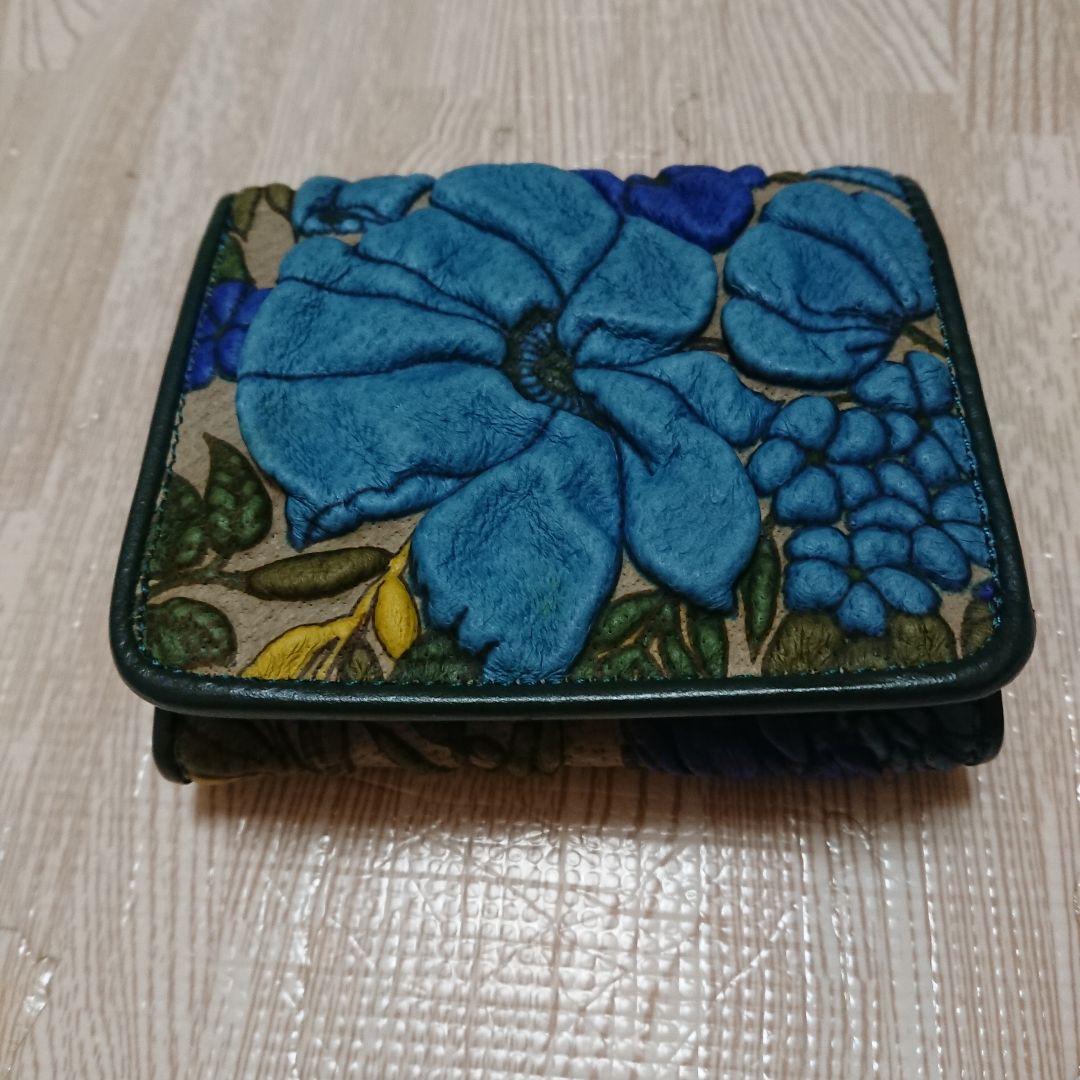 ム*ク様 デコブランシェ Decobranche 財布 D-03-23 ブルー