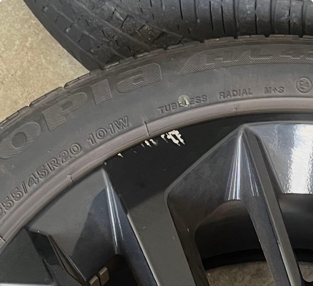 三菱ブラックエディションアウトランダー PHEV 純正アルミホイール4本タイヤ付