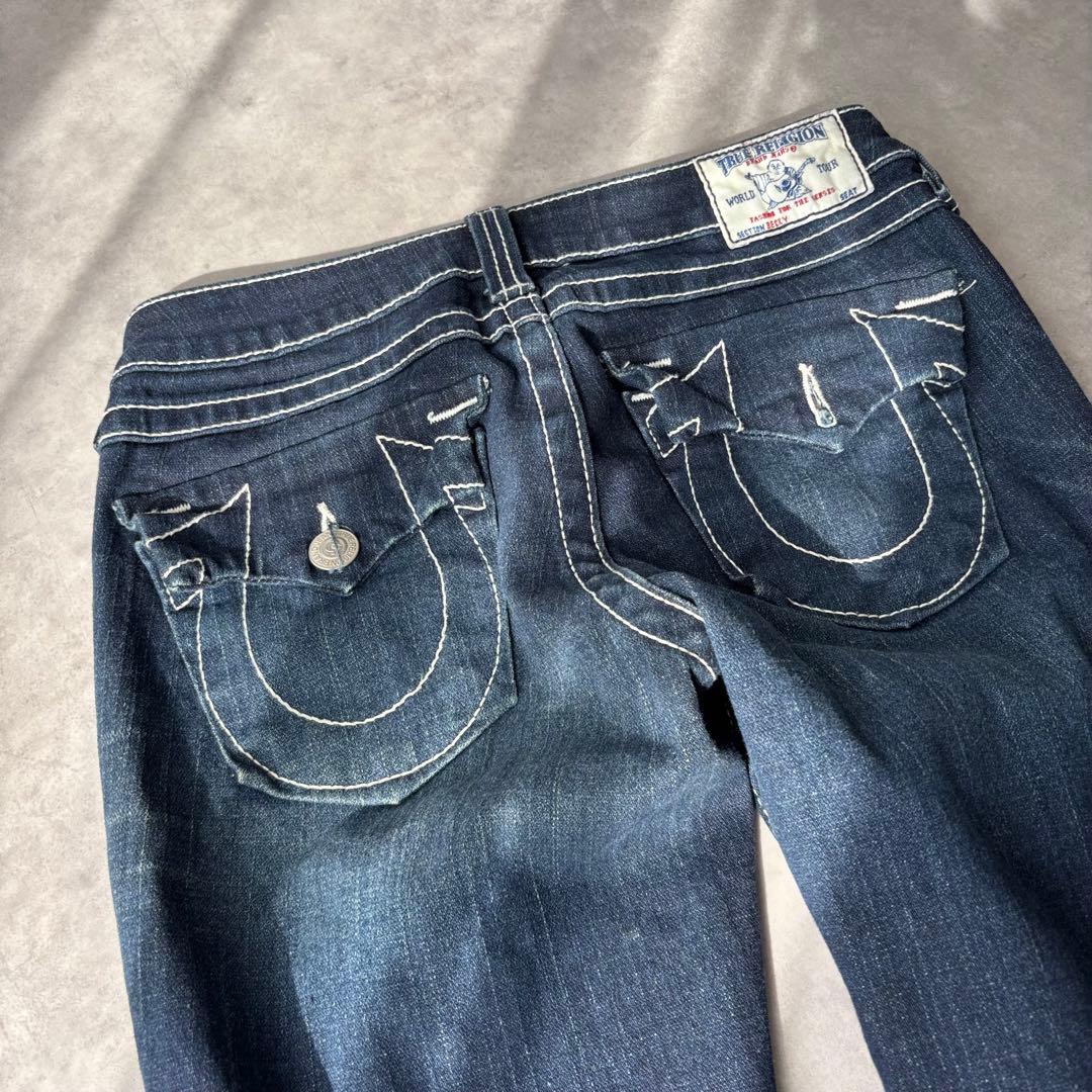 ち*え様 16527 USA製 TRUE RELIGION フレア スキニーデニ