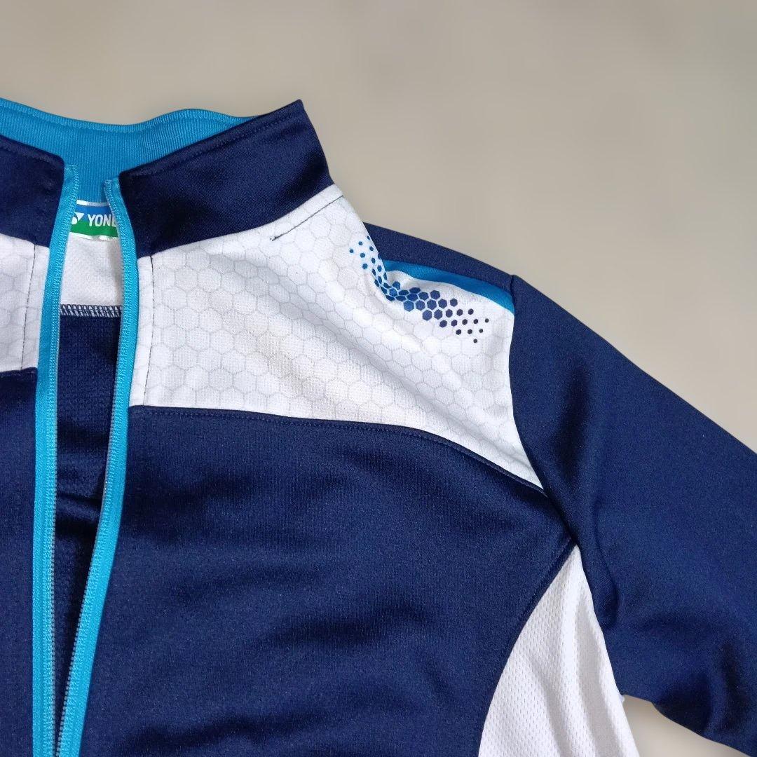 【美品】YONEX トレーニングウェアセット　Mサイズ　ネイビー/ホワイト