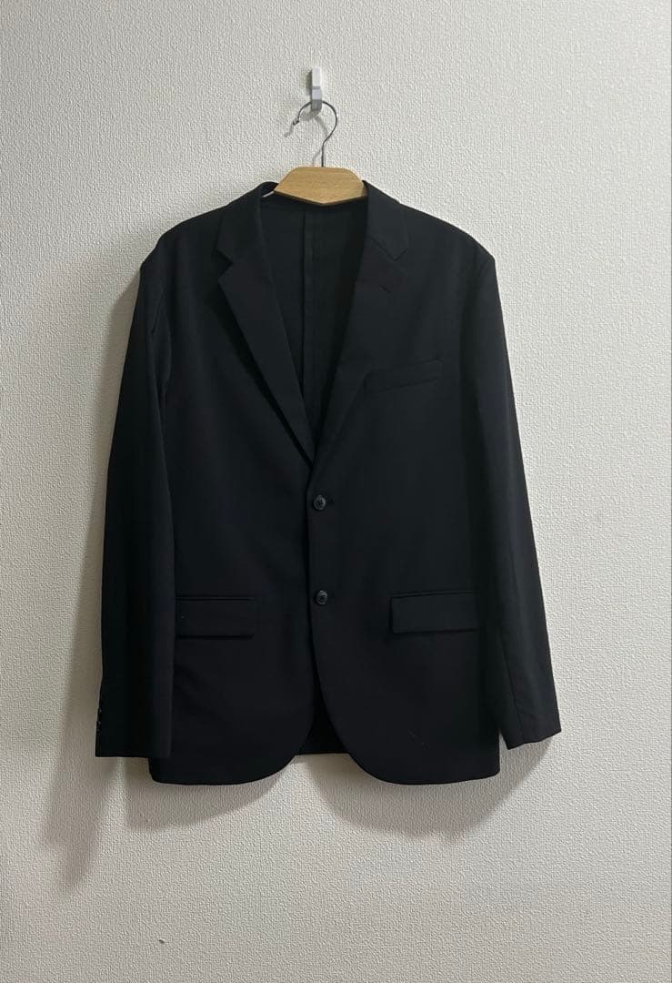 1回着用 美品 ユニクロ 感動ジャケット 感動パンツ セットアップ ネイビー L