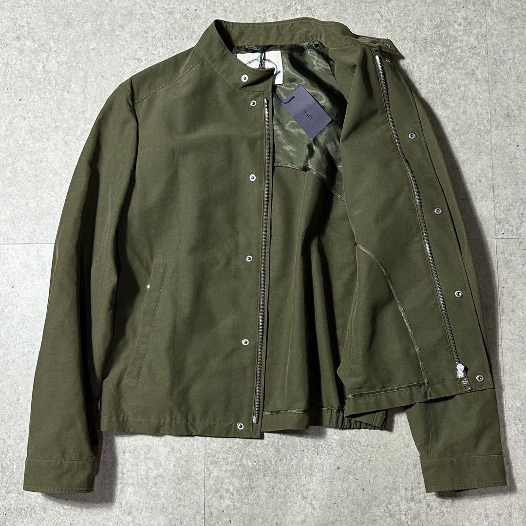 PRADA 2007 赤タグ archive シルクカーキブルゾン 48