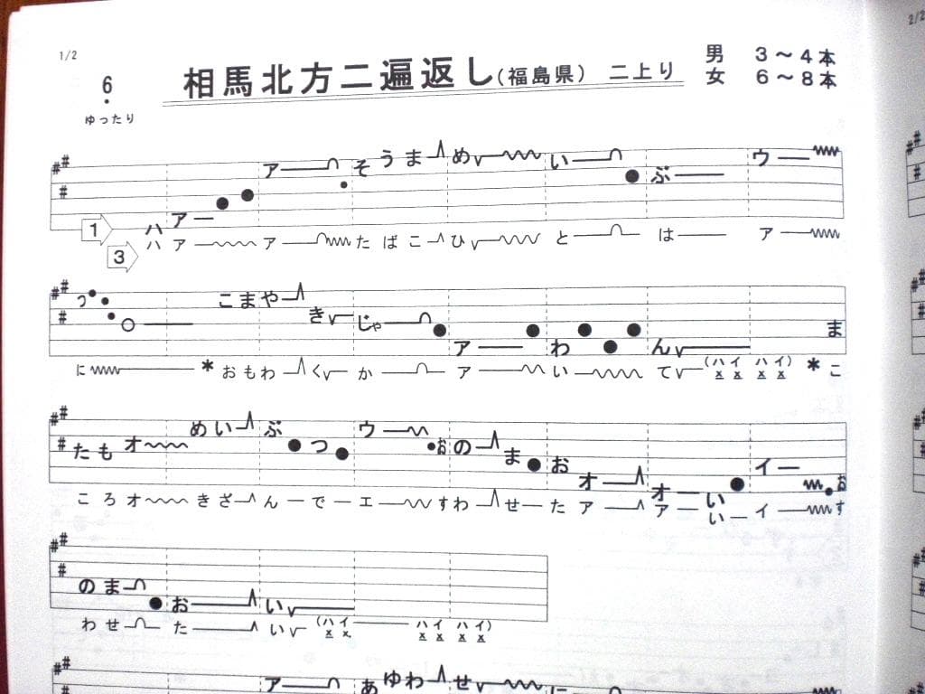 民謡★五線譜♪10集セット10％OFF～e7楽譜/三味線/歌詞/上達/練習/尺八