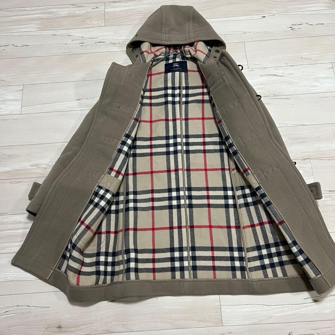 バーバリーロンドン　ロングダッフルコート　メガチェック　ダブルフェイス