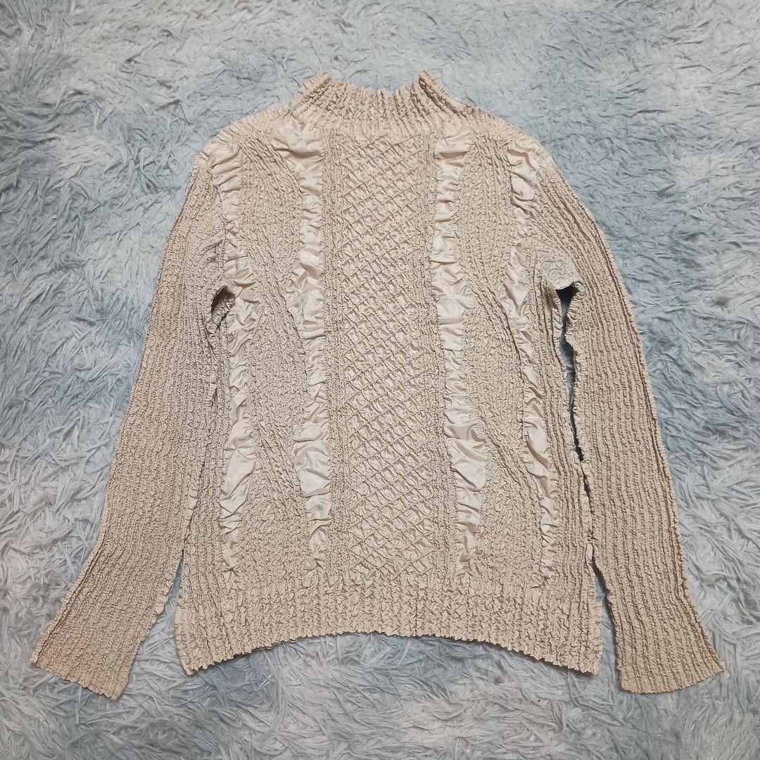 【PEPLUM ヨシキヒシヌマ】ベージュ アンサンブル プリーツ ジャケット 2